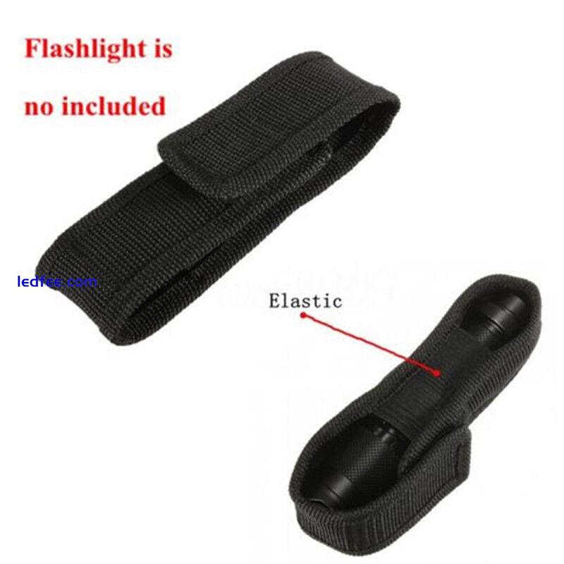 LED Flashlight Torch Lamp Light Holster Holder Carry Case Belt Pouch Nylon F*eh 1 