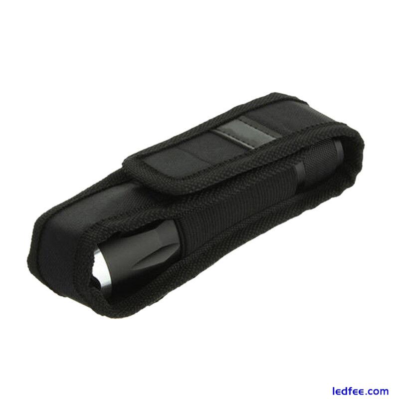 LED Flashlight Torch Lamp Light Holster Holder Carry Case Belt Pouch Nylon F*eh 3 