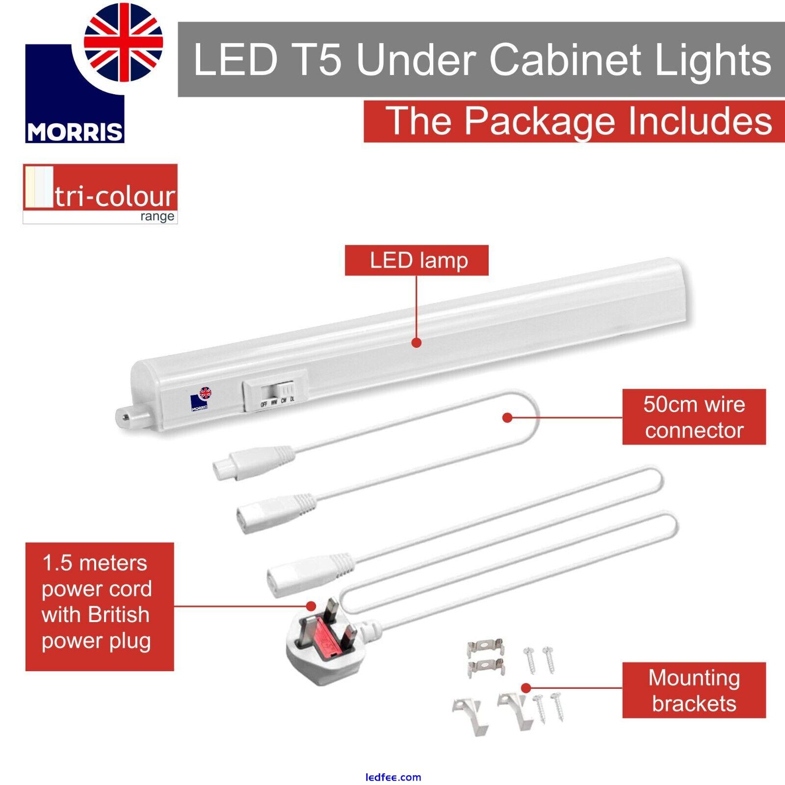 LED Under Cabinet Light T5 Linkable Kitchen Light Cupboard Light 3 Colours Strip 1 