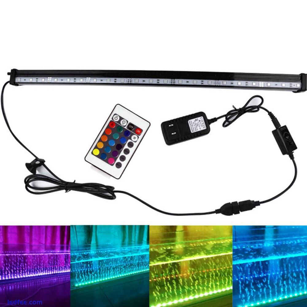 RGB LED Strip Lights Aquarium Fish Tank Pond Bar Lamp Submersible Light UK Plug 2 