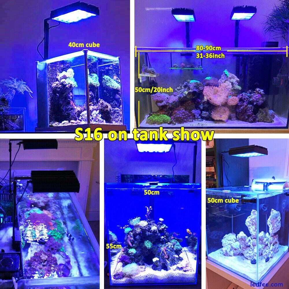 PopBloom 30W Timer Control LED Aquarium Light For Coral Reef Grow Nano Fish Tank 0 