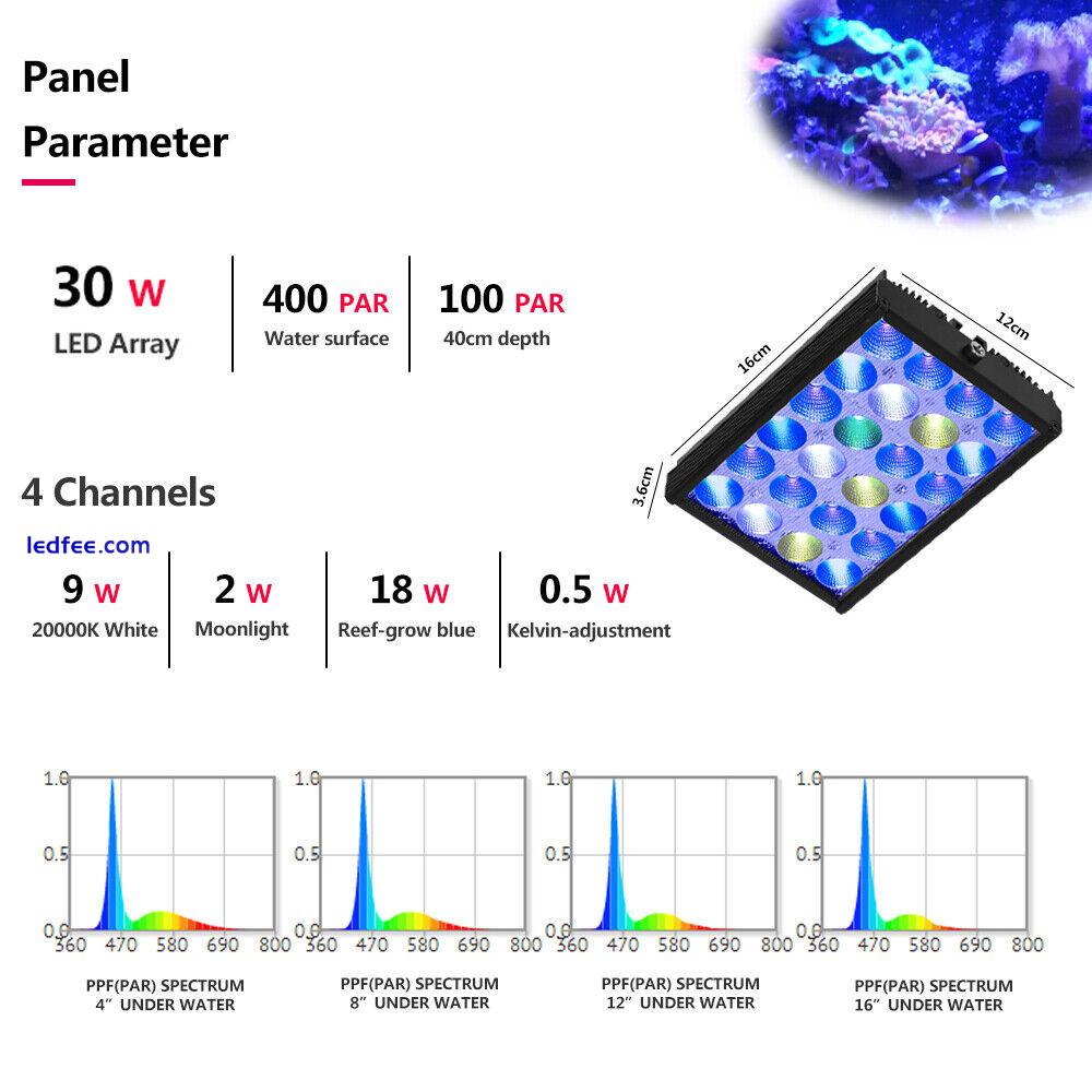 PopBloom 30W Timer Control LED Aquarium Light For Coral Reef Grow Nano Fish Tank 1 