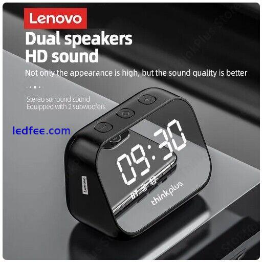 Lenovo TS13 LED Digital Smart Alarm Clock Mirror Design Speaker 0 
