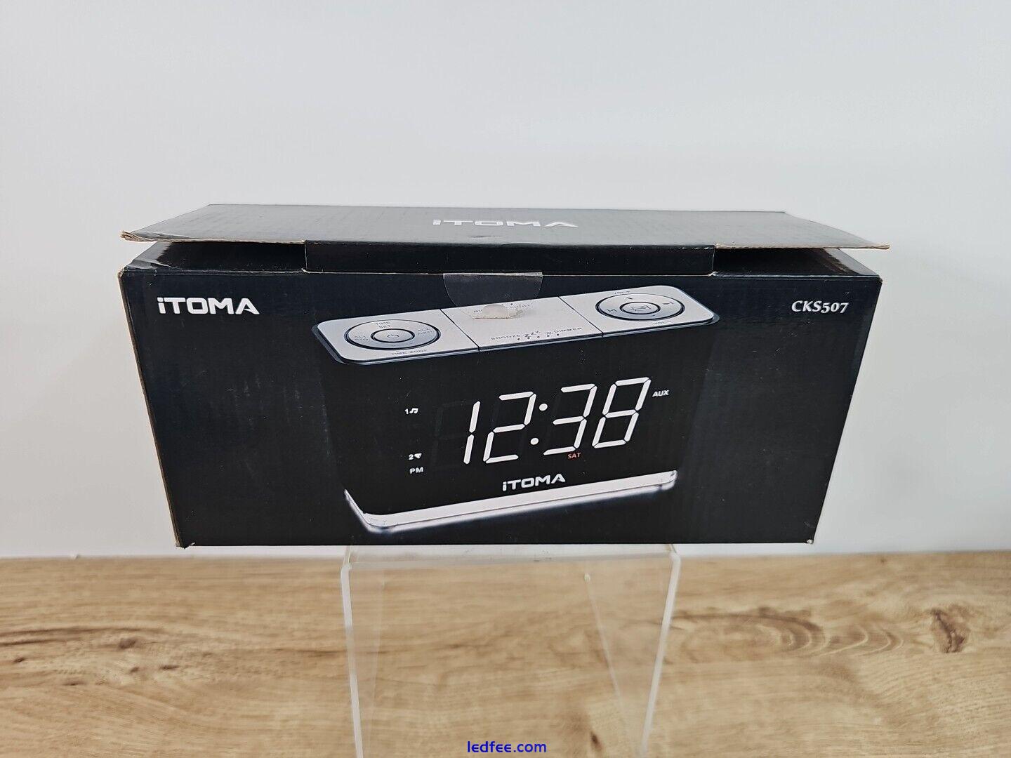 Alarm Clock Radio With Bluetooth USB Charging LED Display Dual Alarm Fast Dispat 5 