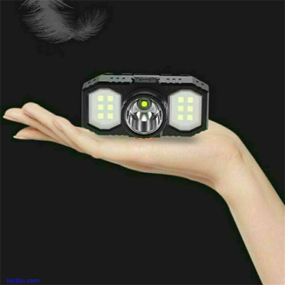 Rechargeable Headlight Outdoor LED Headlamp USB Super Bright Head Torch 3 