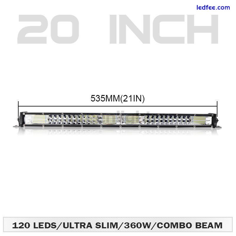 20inch LED Work Light Bar Dual Row Spot Flood Combo Driving Off Road SUV ATV UTV 1 