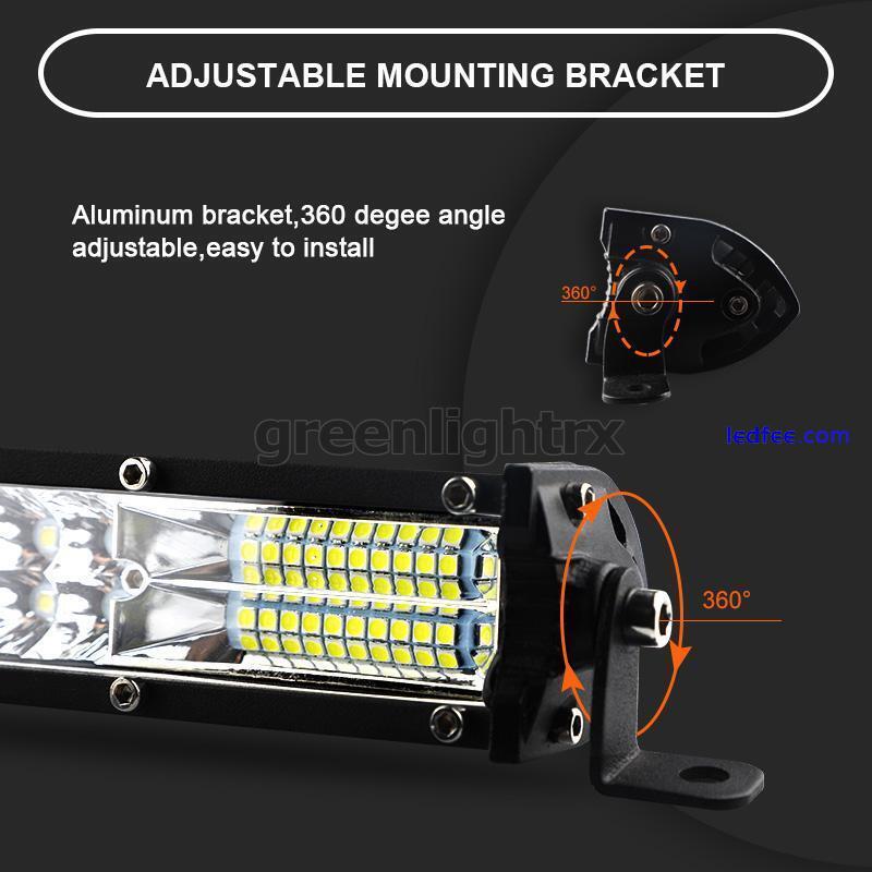 20inch LED Work Light Bar Dual Row Spot Flood Combo Driving Off Road SUV ATV UTV 2 