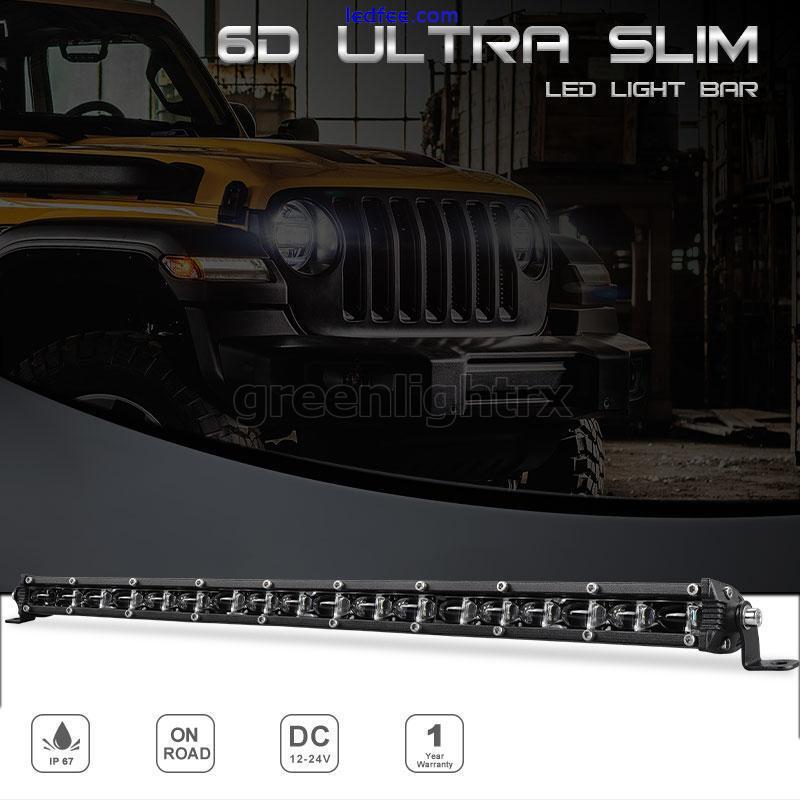 20inch Slim LED Work Light Bar 90W Driving Fog Off Road Flood Spot Truck ATV SUV 0 