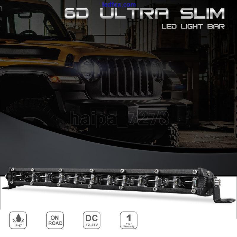 13inch LED Work Light Bar Fog Slim Driving Offroad Spot Flood Truck SUV ATV UTV 0 