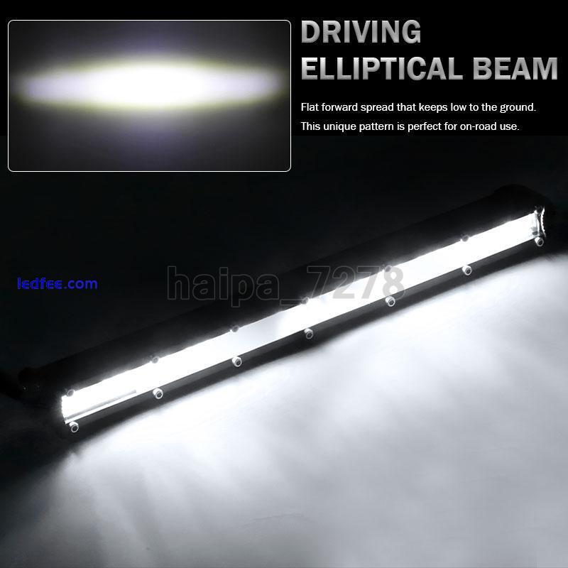 13inch LED Work Light Bar Fog Slim Driving Offroad Spot Flood Truck SUV ATV UTV 1 