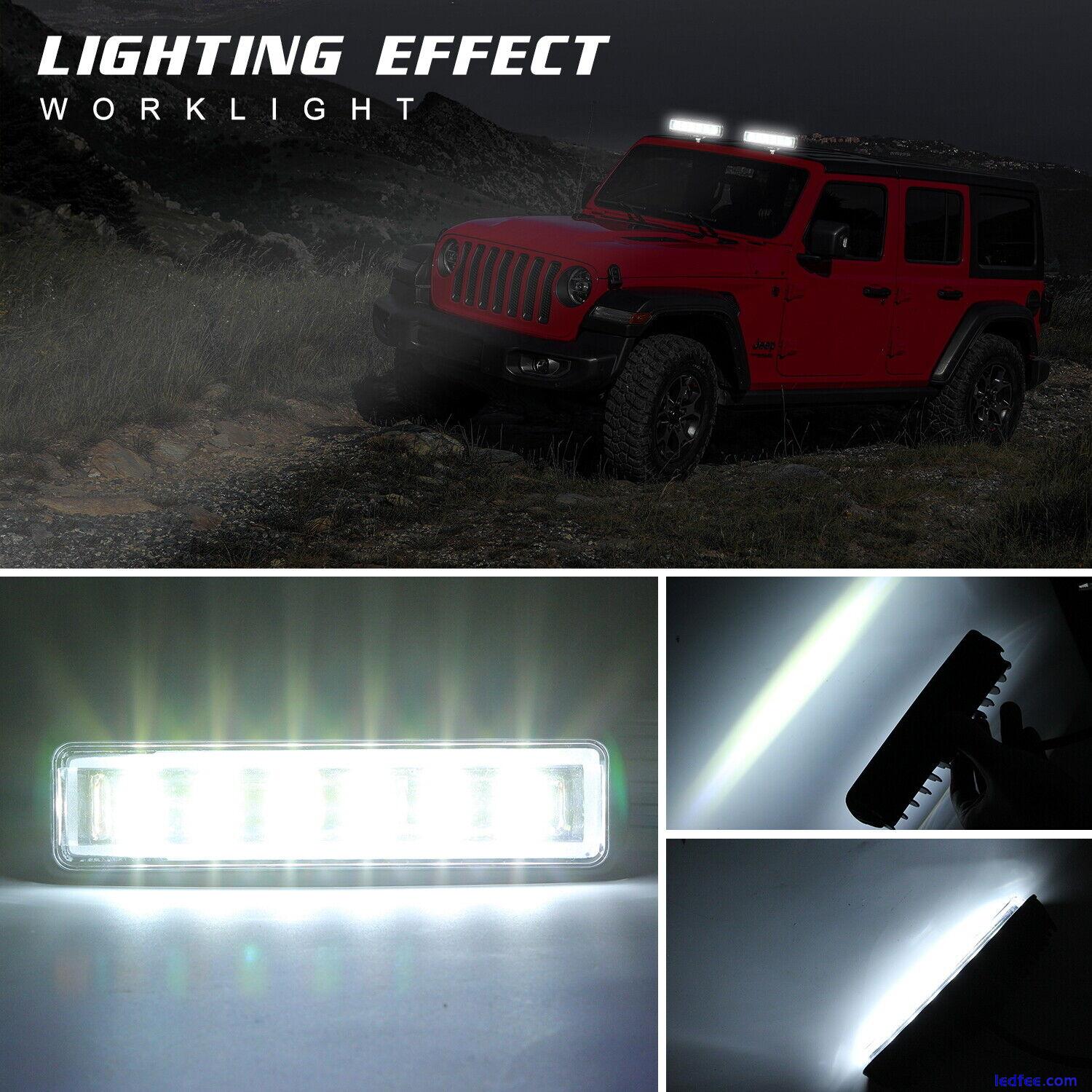 7Inch 2450W LED Work Spot Light Bar Car Flood Offroad Fog Lamp For 4WD Jeep SUV 2 