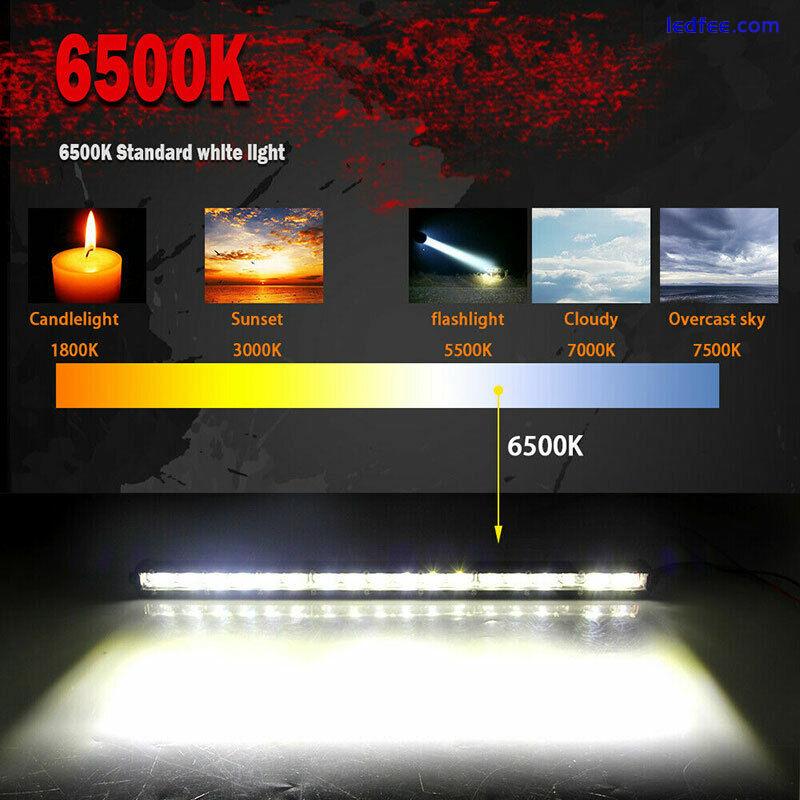 8inch 480W LED Work Light Bar Flood Spot Beam Offroad 4WD SUV Driving Fog La CR 5 