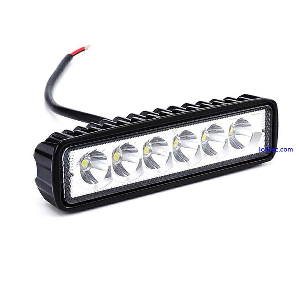 2 X 18W LED Work Light Bar Flood Spot Roof Light Spotlight Offroad Driving Truck 0 