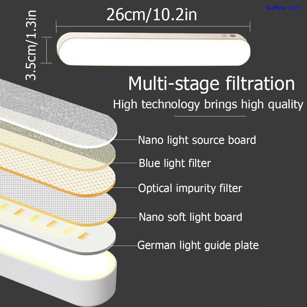 Magnetic LED Reading Desk Lamp Touch Dimmable Rechargeable Handheld Wall Lamp 3 