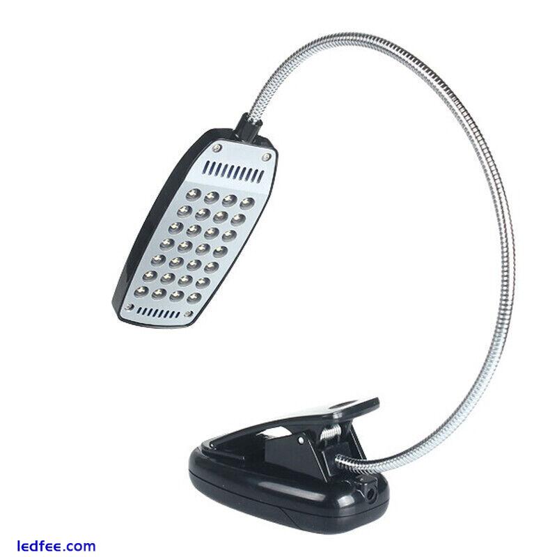 1PCS Flexible USB 28 LED Light Clip-on Beside Bed Table Desk Reading Book Lamp 2 