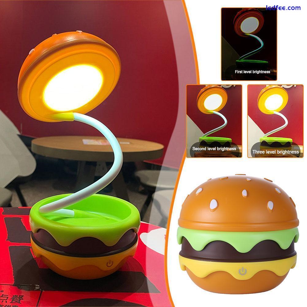 1x Hamburger Small Night Lights LED Desk Light Home Decor Table Lamp ornaments 0 