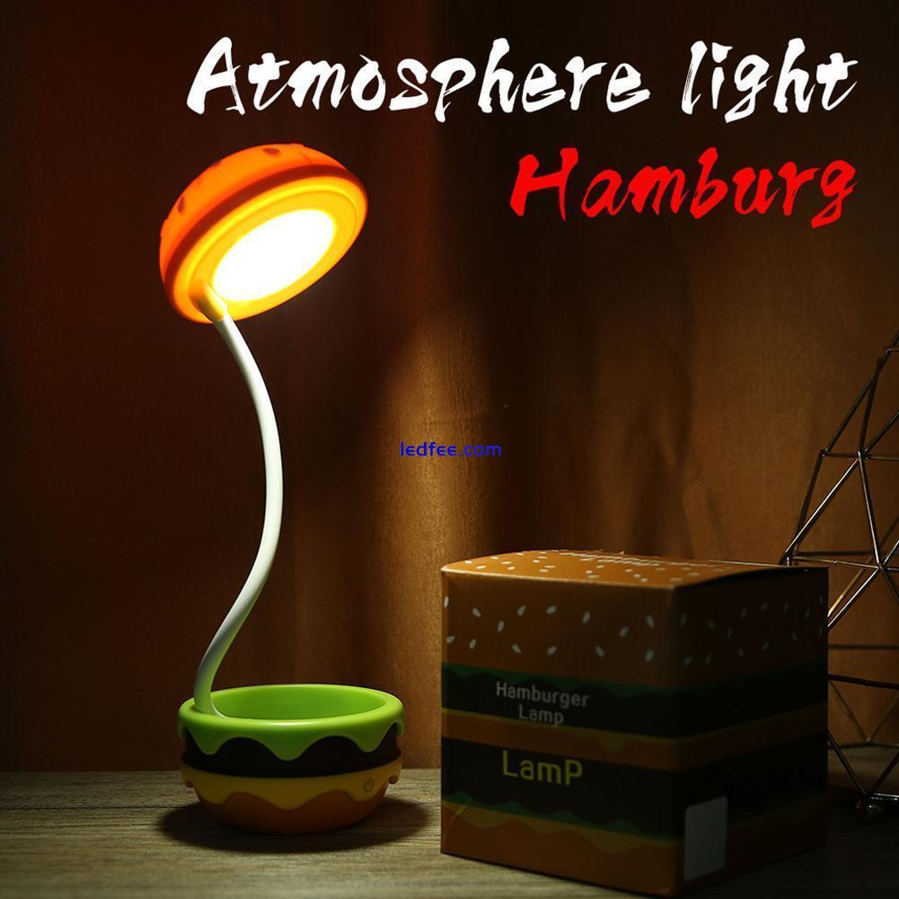 1x Hamburger Small Night Lights LED Desk Light Home Decor Table Lamp ornaments 3 