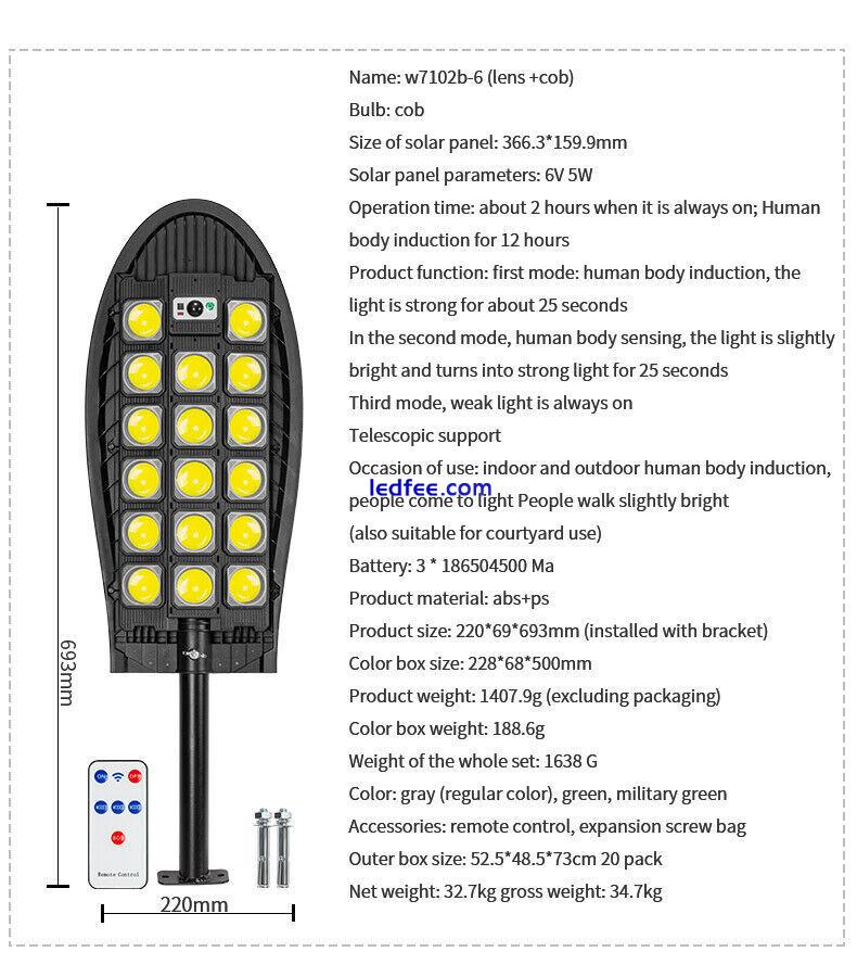 Commercial Outdoor Solar Street Light Motion Sensor Lamp Dusk To Dawn Road Lamp 1 