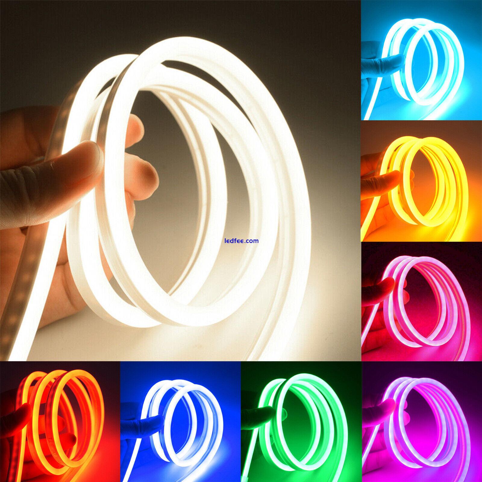 Double Sided LED Neon Flex Rope Strip Light IP67 220V 240V Outdoor Lighting UK 0 