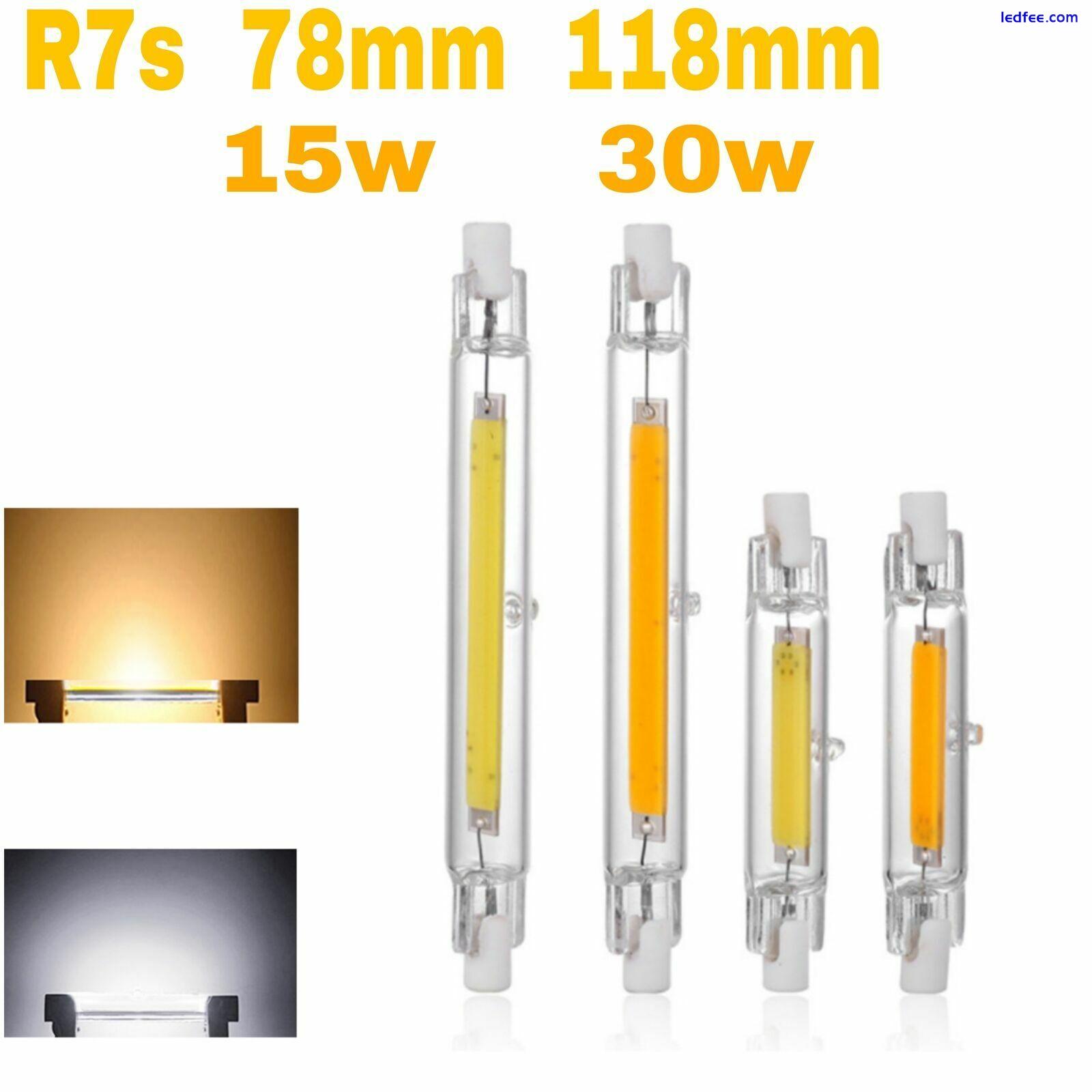 LED R7S COB 118mm78mm Dimmable Glass Replace Incandescent Halogen Lamp 110V/220V 1 
