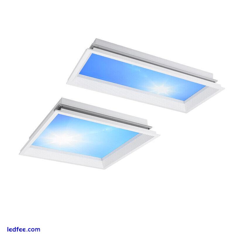 72W Panel Light Fixture Ceiling Lamps Dimmable Sunshine blue Sky Light Hallway 5 