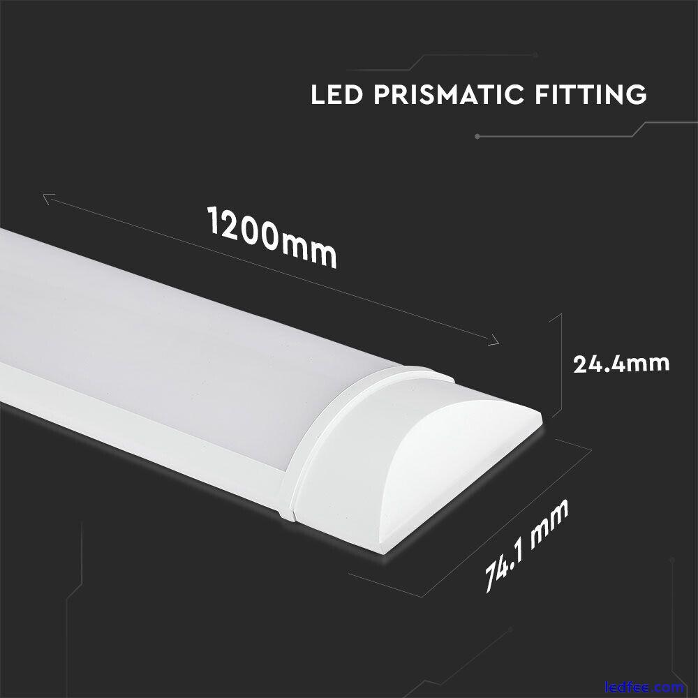 LED Batten Light Slim 4FT 40W Ceiling Fitting Low Profile 6500K 120CM LEDBRITE 0 