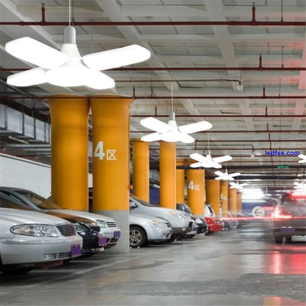UK！E27 LED Garage Light Bulb 28W Deformable Ceiling Fixture Lights Workshop Lamp 1 