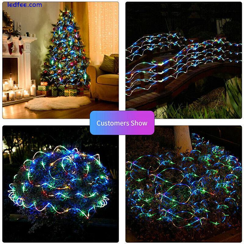 LED Flat wire Rope String Fairy Lights Waterproof Outdoor Christmas decorative 5 