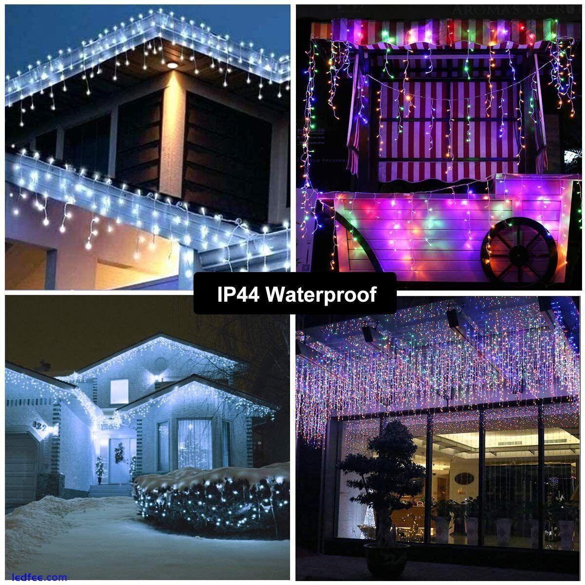 4M LED Lights String drop Ice Party Yard Garden Wedding Waterproof Outdoor 2 