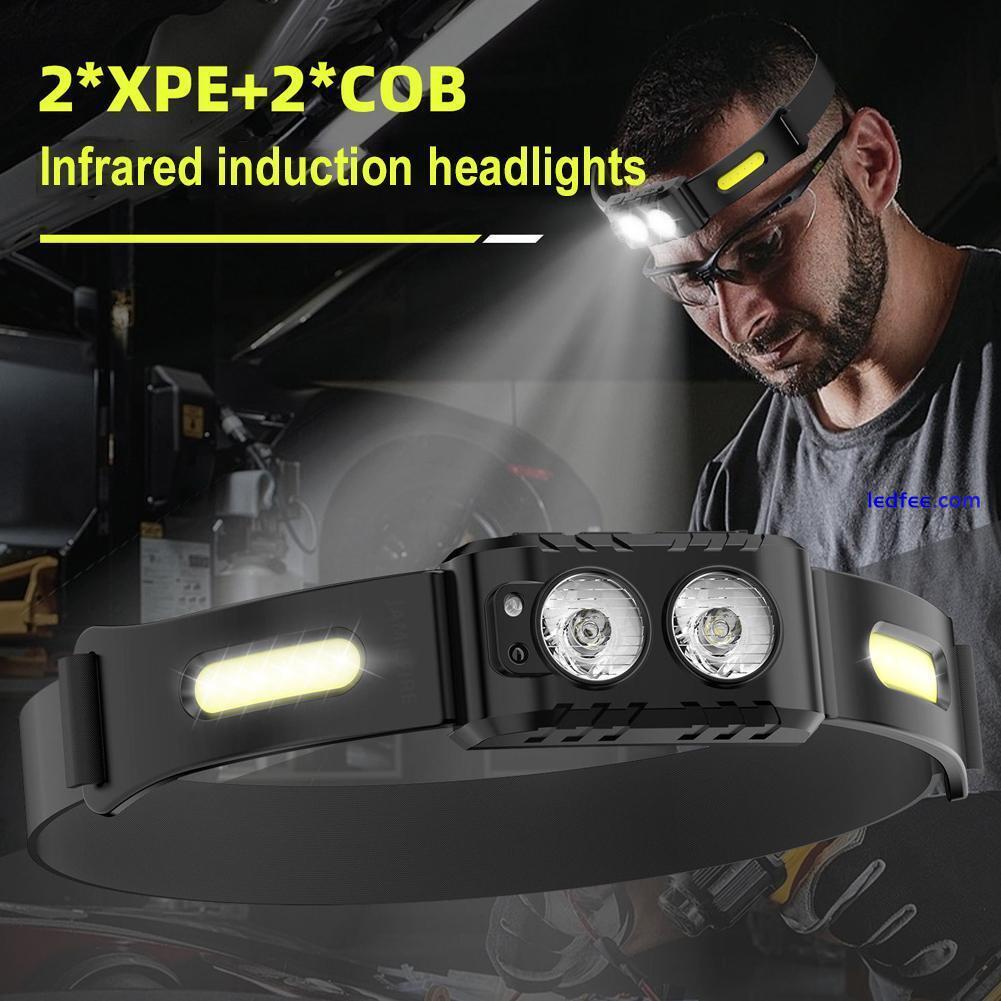 LED COB sensor headlamp headlight headlamp USB rechargeable waterproof DES 3 