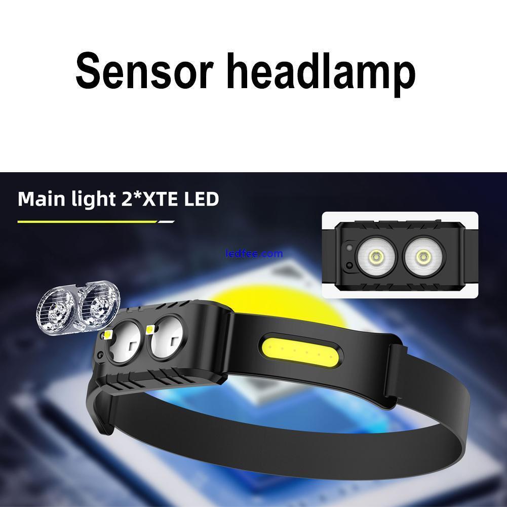 LED COB sensor headlamp headlight headlamp USB rechargeable waterproof DES 0 