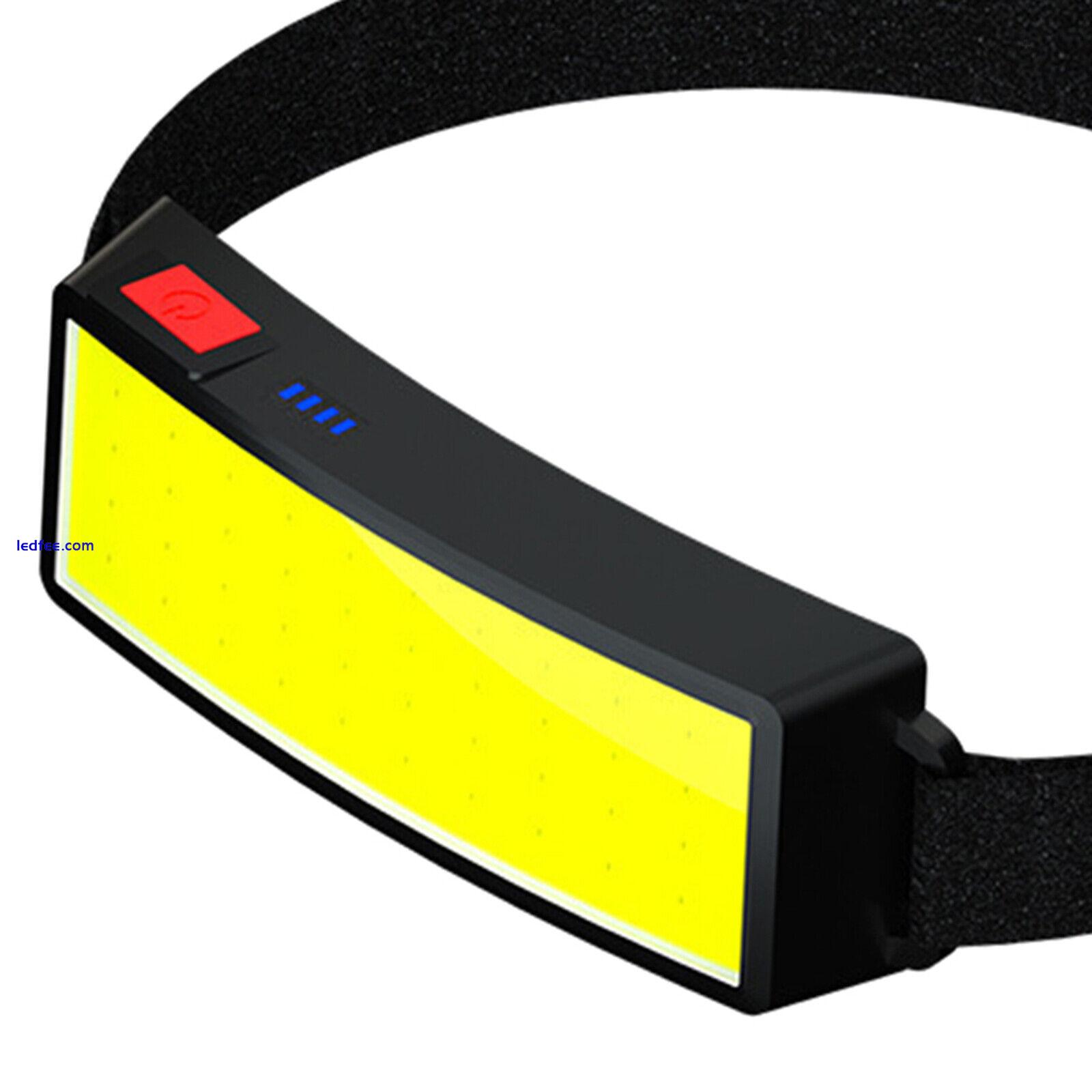 Super Bright LED Headlamp USB Rechargeable COB Headlight Head Torch Lamp 1 