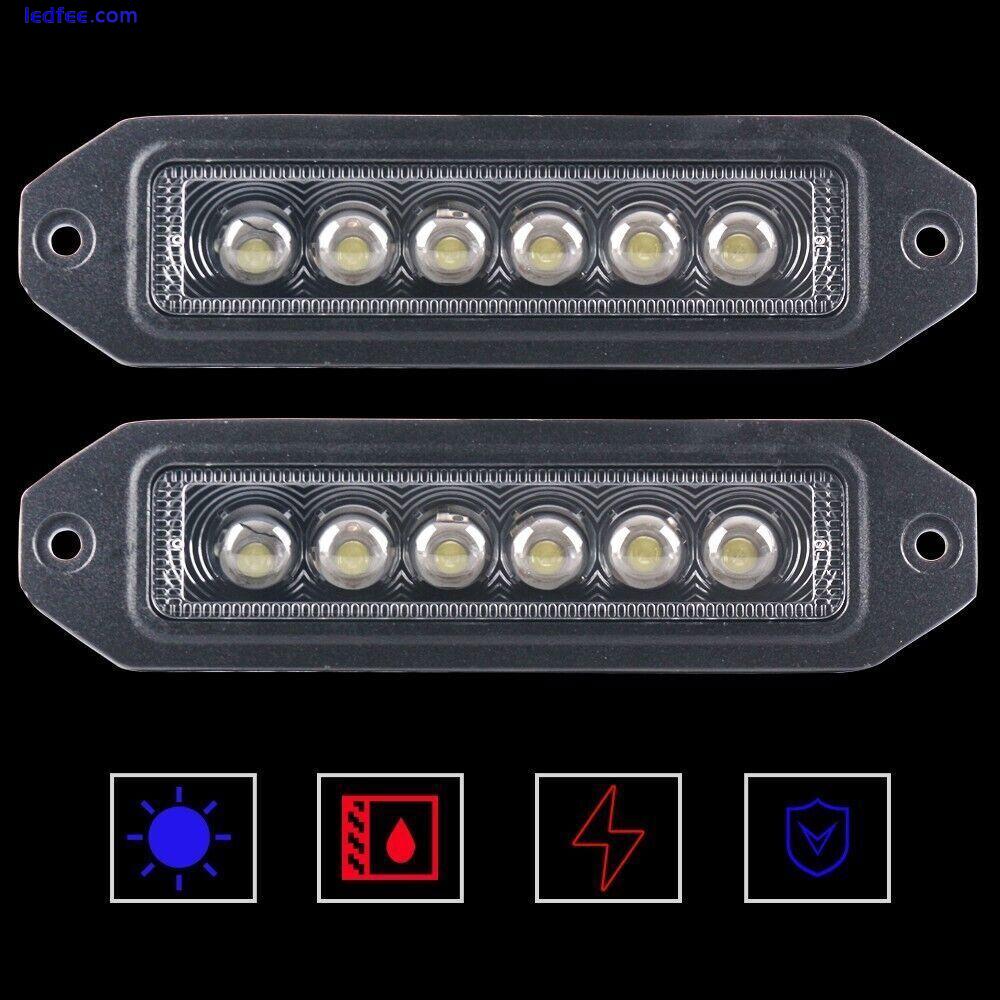 18W Single row led light bar Flush mount worklight pods Fog Light Off Road light 0 