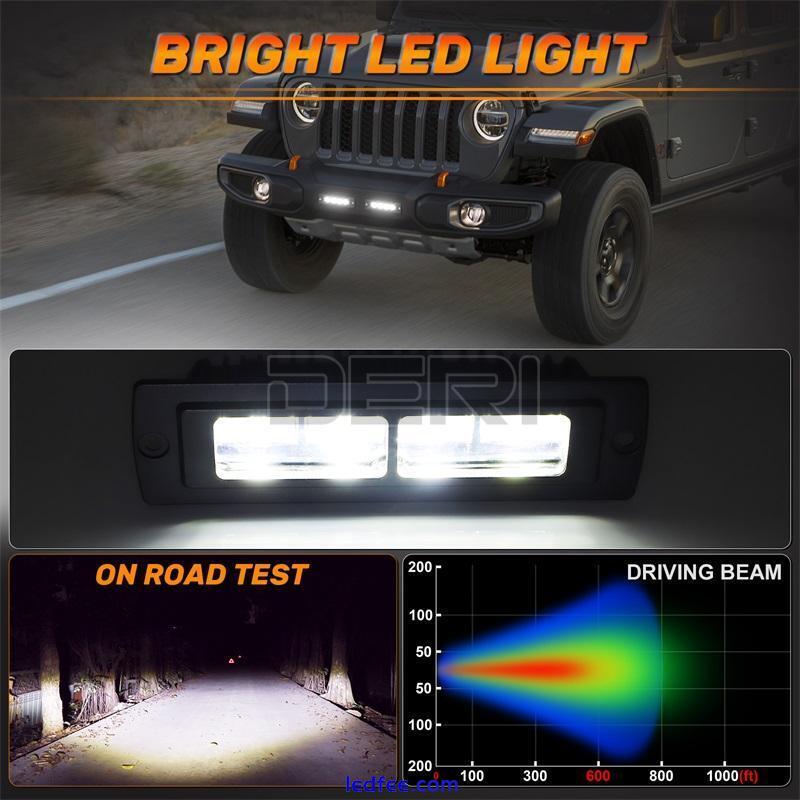 2x 7inch Flush Mount LED Work Light Bar Spot Flood Truck Offroad 4WD Fog Driving 3 