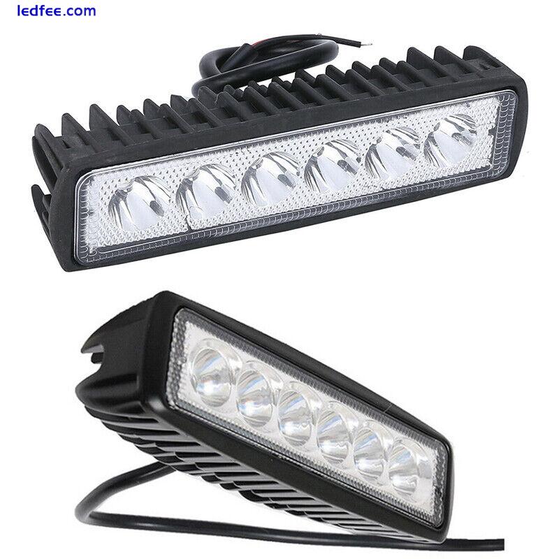 18W 6inch LED Work Light Bar Flood Lamp Offroad Driving Fog 4WD UTE SUV TrucYXio 0 