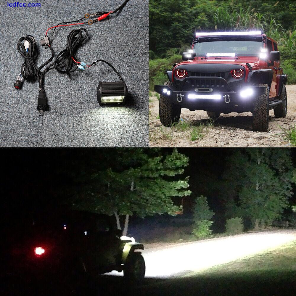 Wiring Harness Switch Relay Kit for Connect 1 LED Light Bar Spot Flood Driving 5 