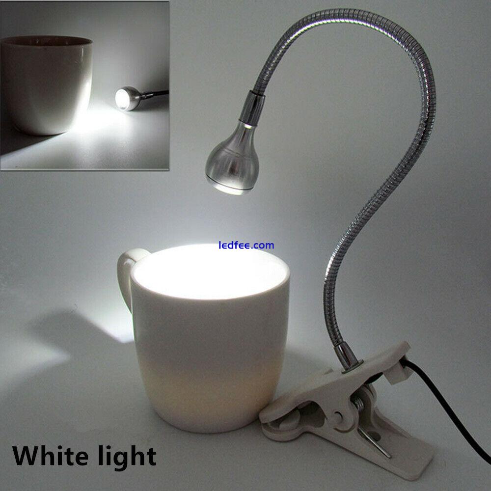 Flexible Reading Clip-on Beside Bed Desk Table Bright Lamp Warm LED Light Usb 0 