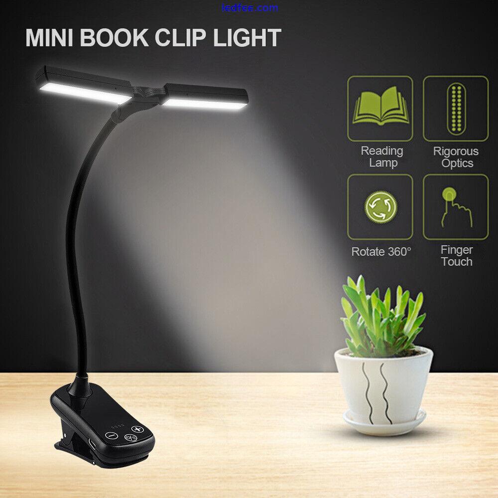 Clip On Desk Lamp LED Flexible Battery Dimmable Study Reading Table Night Light 1 