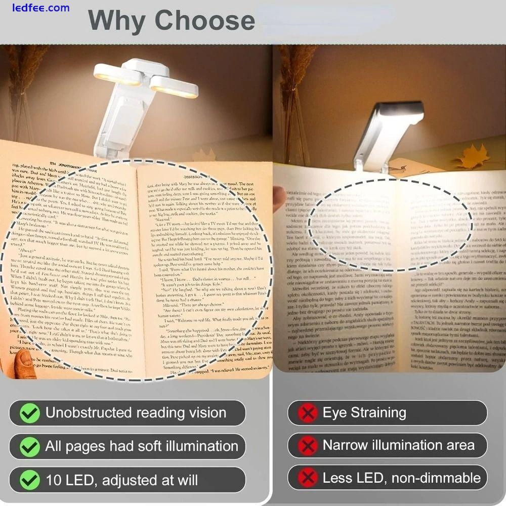 Portable Clip-on LED Reading Light USB Rechargeable Desk Light  Bedroom 5 