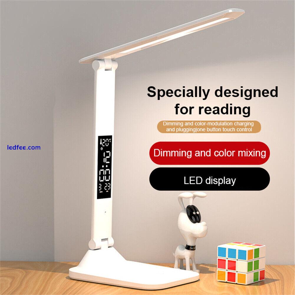 USB LED Desk Light Touch Sensor Dimmable Table Bedside Reading Lamp Rechargeable 0 