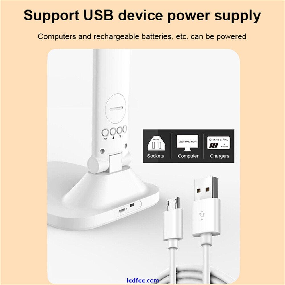 USB LED Desk Light Touch Sensor Dimmable Table Bedside Reading Lamp Rechargeable 1 