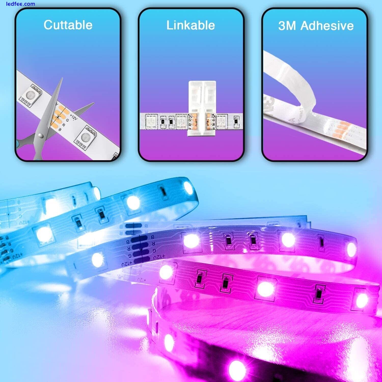 10m LED Strip Lights RGB Colour Changing Light Strips with Remote Bedroom Party 0 