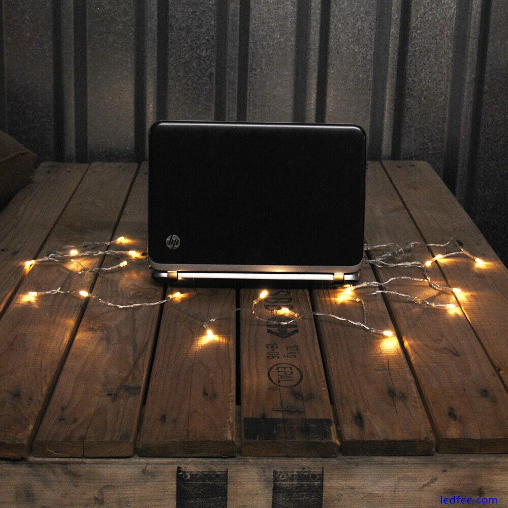 USB Powered Christmas Fairy Lights 50LED 7.5M Warm/Cool/Blue/Multi Colour Xmas 0 