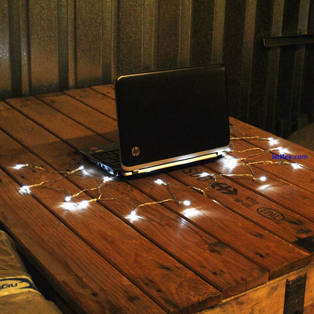 USB Powered Christmas Fairy Lights 50LED 7.5M Warm/Cool/Blue/Multi Colour Xmas 3 
