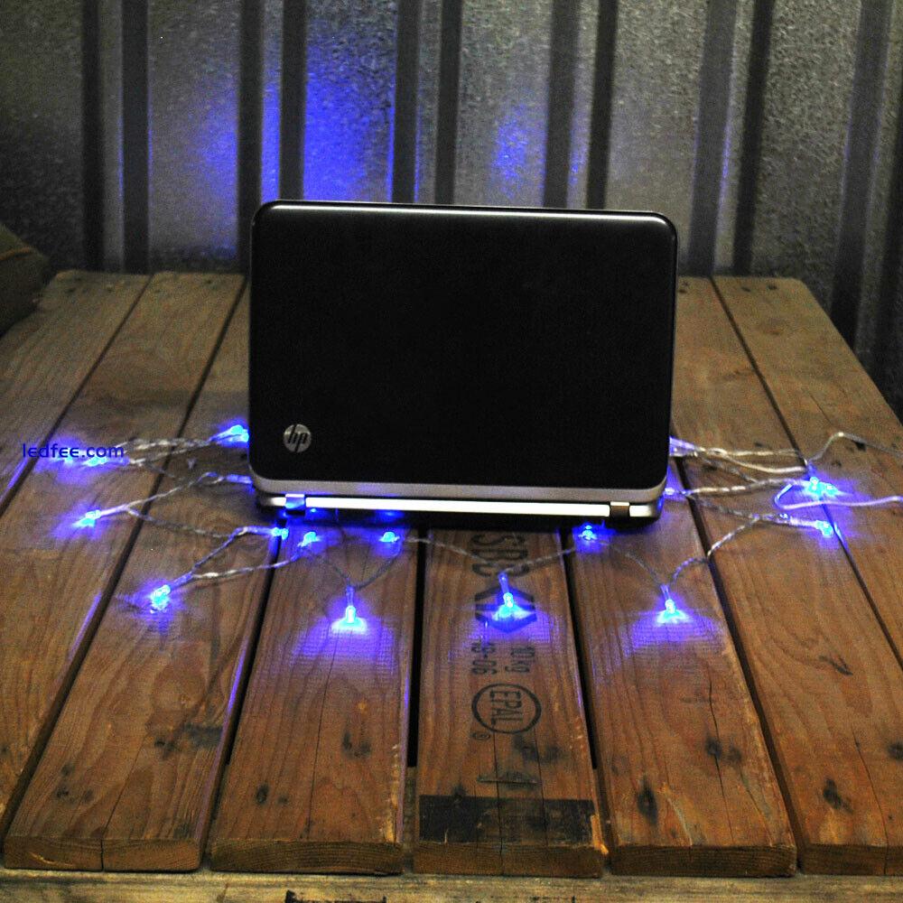 USB Powered Christmas Fairy Lights 50LED 7.5M Warm/Cool/Blue/Multi Colour Xmas 2 