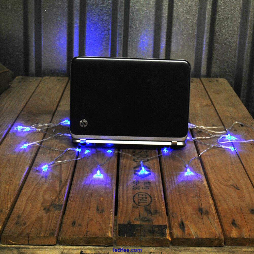 USB Powered Christmas Fairy Lights 50LED 7.5M Warm/Cool/Blue/Multi Colour Xmas 5 