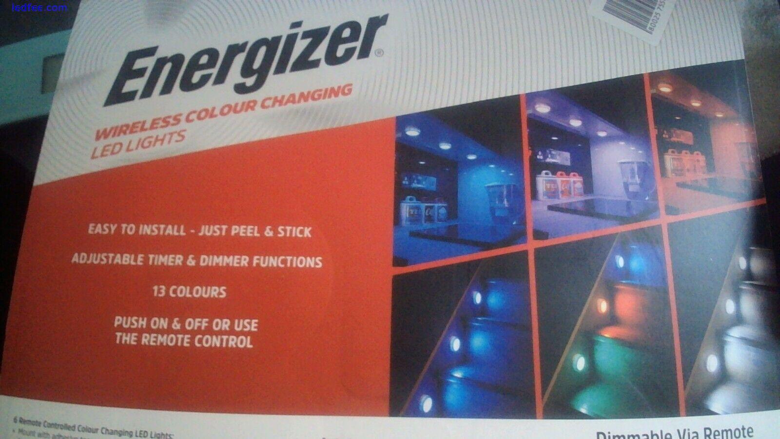 Energizer Wireless Colour Changing LED Lights. 13 colours. 6 lights.18 batteries 2 