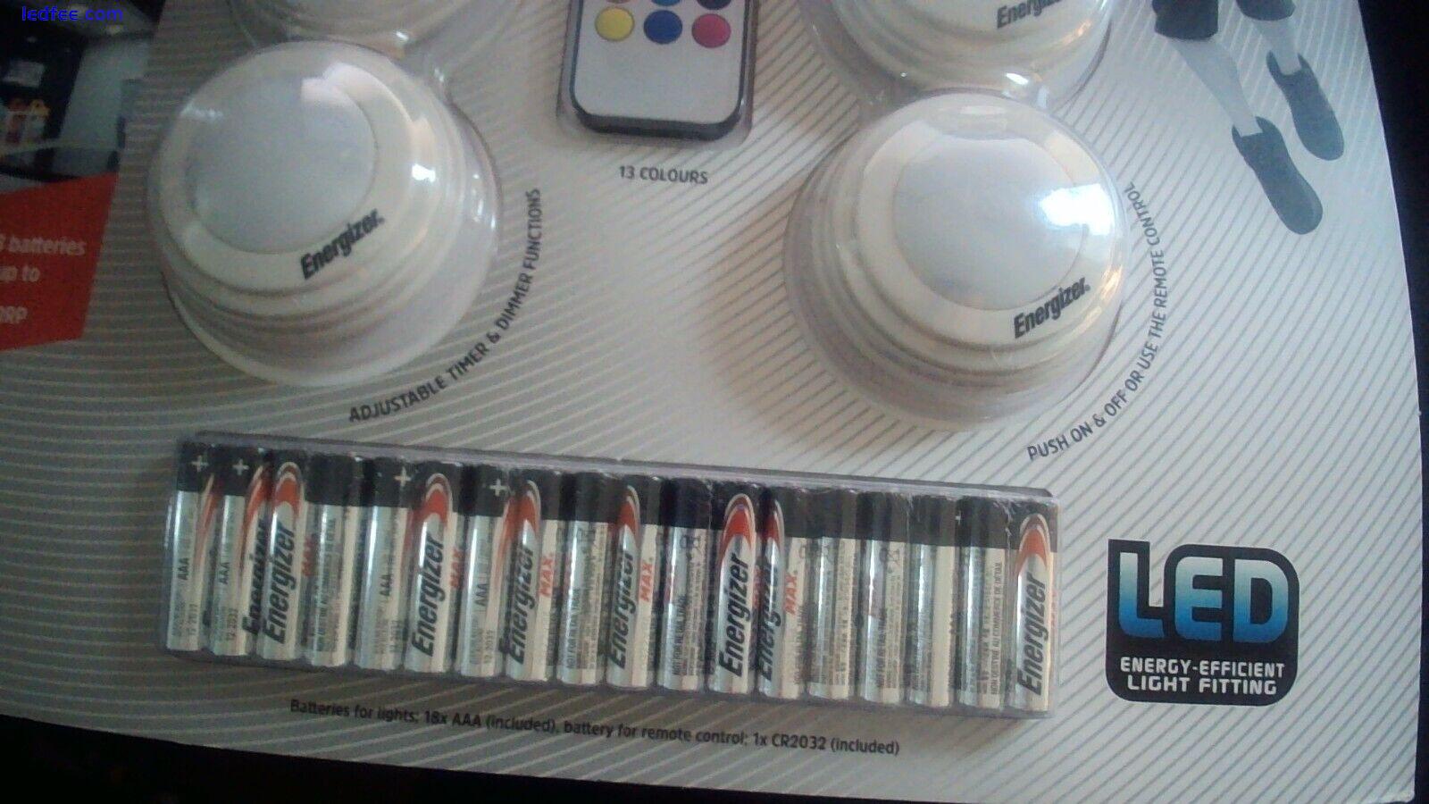 Energizer Wireless Colour Changing LED Lights. 13 colours. 6 lights.18 batteries 1 