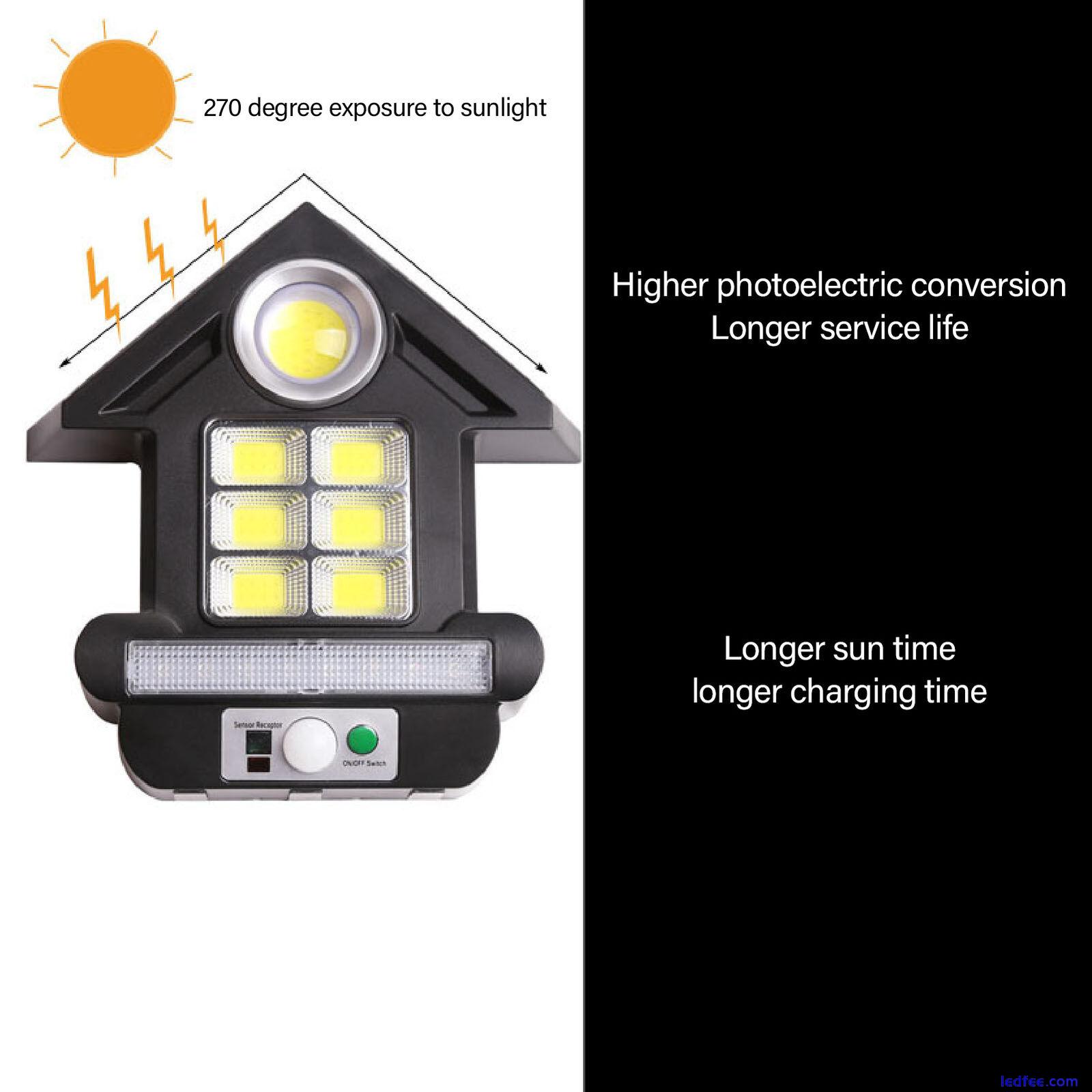 Solar Street Light House Shape ABS LED Motion Sensing Solar Wall Lamp UK 0 