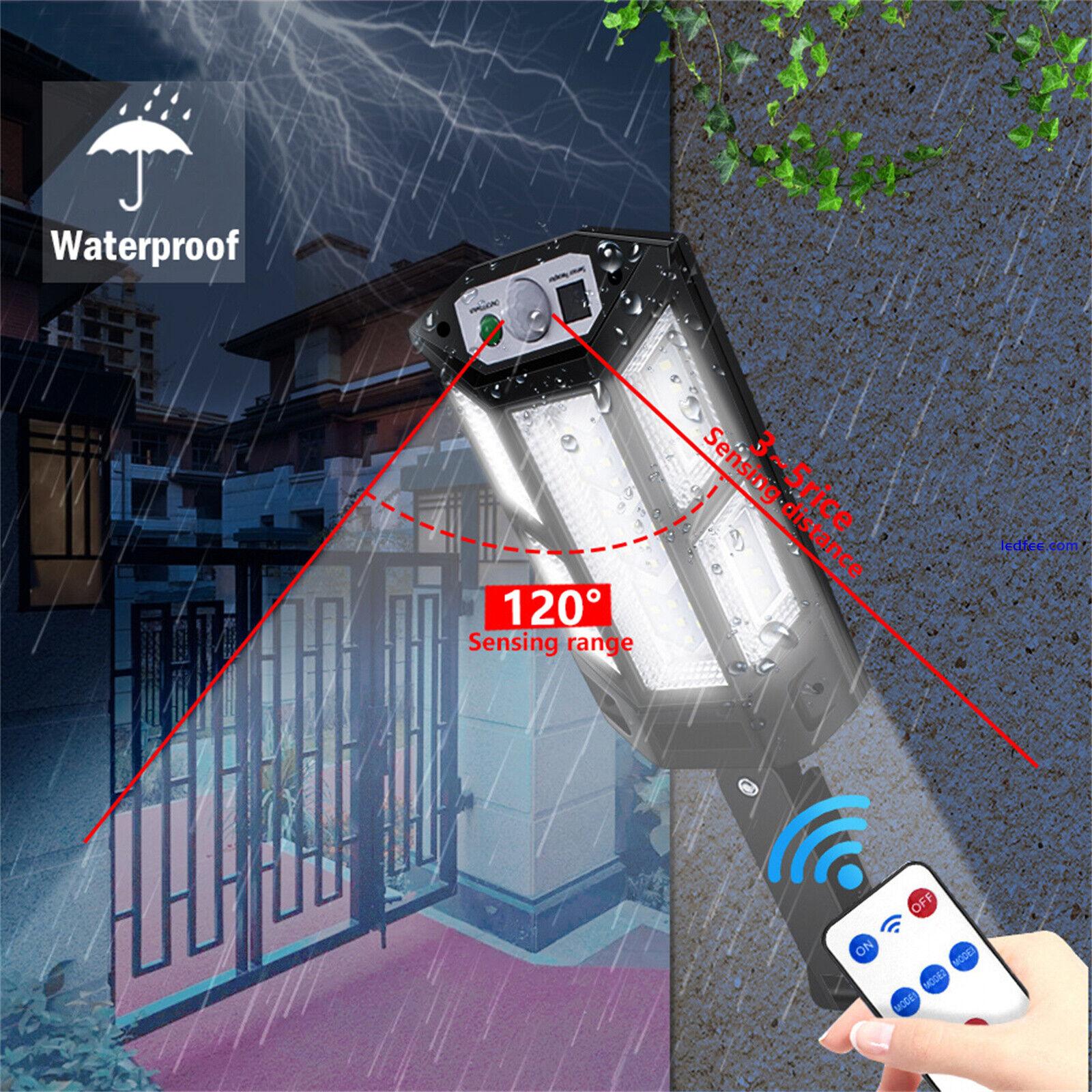 1200000lm LED Solar Flood Light Security Motion Sensor Outdoor Yard Street Wall 2 